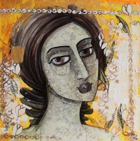 Shazia Salman, 24 x 24 Inch,  Acrylics on Canvas,  Figurative Painting, AC-SAZ-004